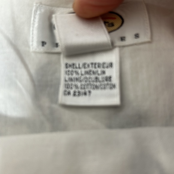 TALBOTS100%LINEN FLORAL MIDI FLARE SKIRT SIDE ZIPPER CREAM AND BLACK SIZE 8 - Picture 7 of 7